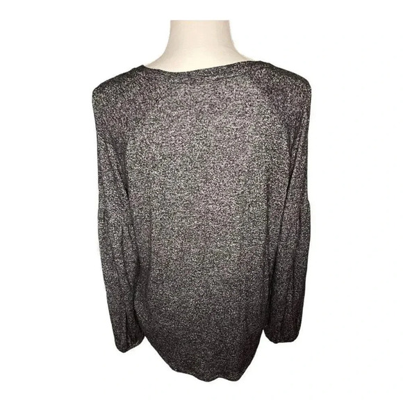 OLD NAVY Womens Long Sleeve Speckled Knit Sweater Top Charcoal Gray Size Medium - Picture 3 of 4